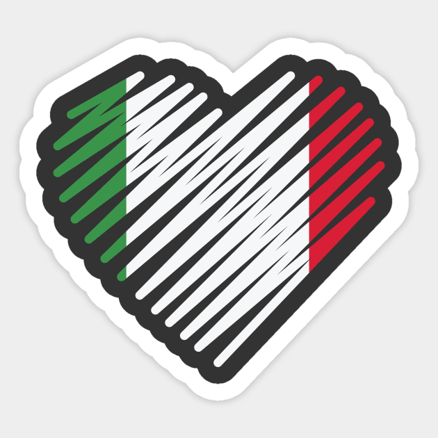 Love Italy Heart Italia Shirt Italian Roots Sticker by Tracy